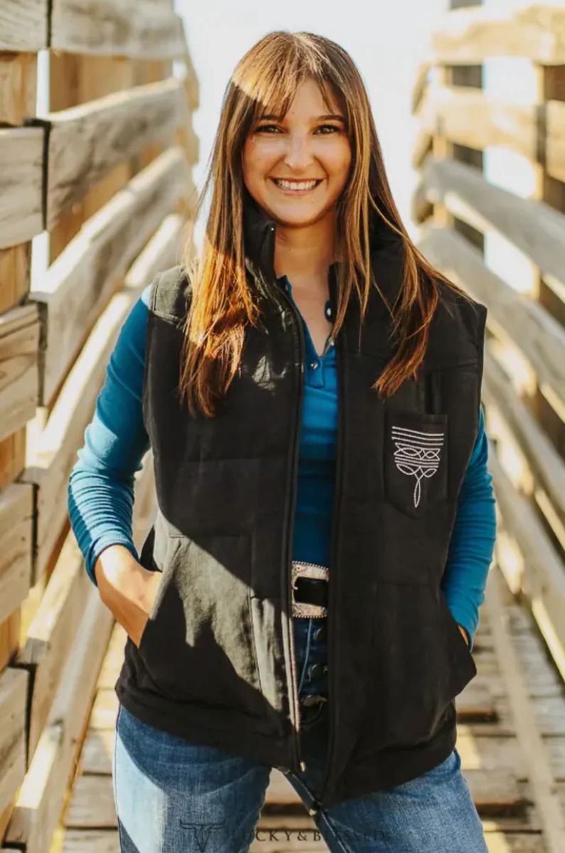 Lucky & Blessed Aztec Lined Boot Stich Vest