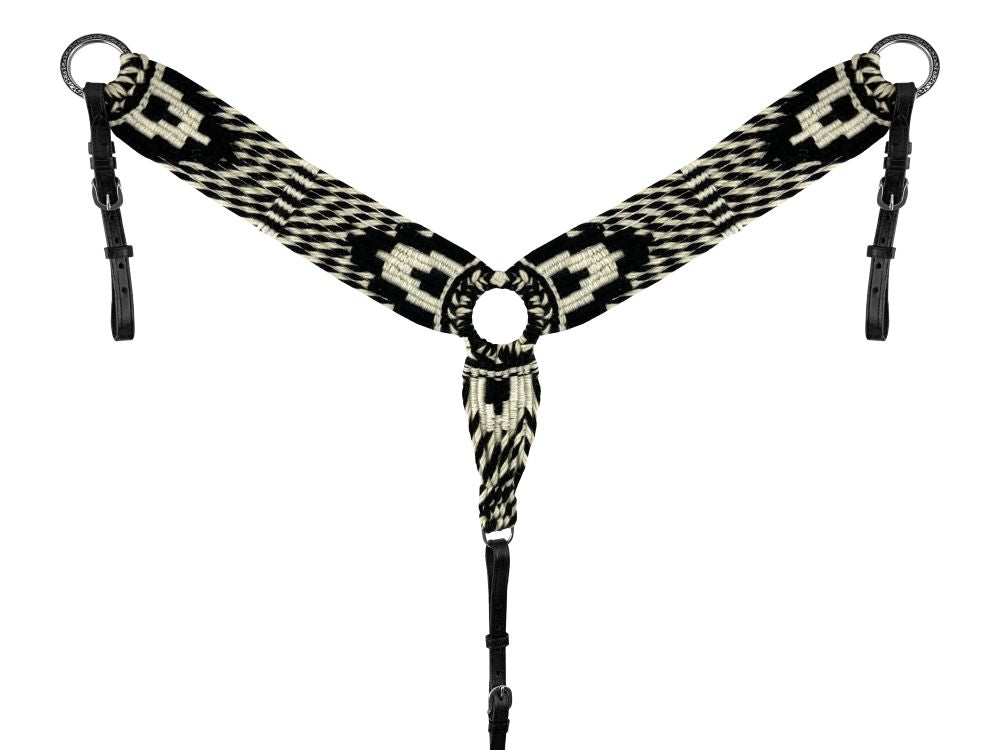 Showman Sleek Storm Mohair One Ear Headstall Breast Collar Set