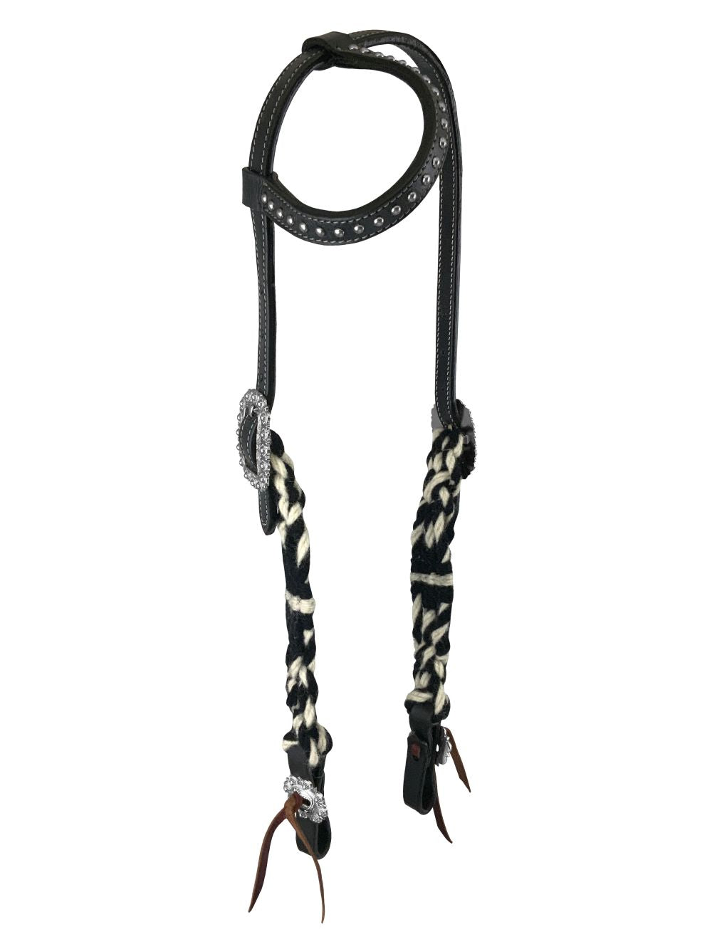 Showman Sleek Storm Mohair One Ear Headstall Breast Collar Set