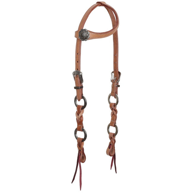 Showman Twisted Ring One Ear Headstall and Breastcollar Set
