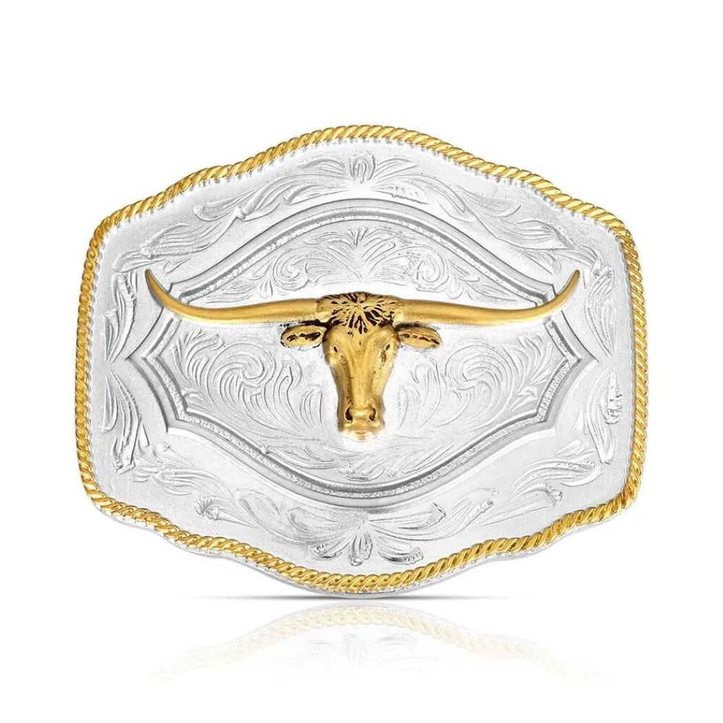Montana Silversmiths On the Range Longhorn Buckle