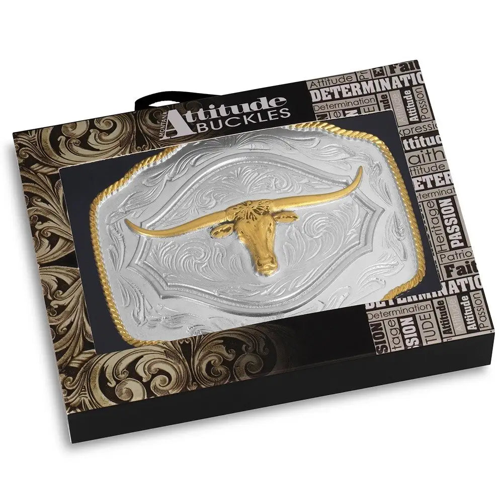 Montana Silversmiths On the Range Longhorn Buckle