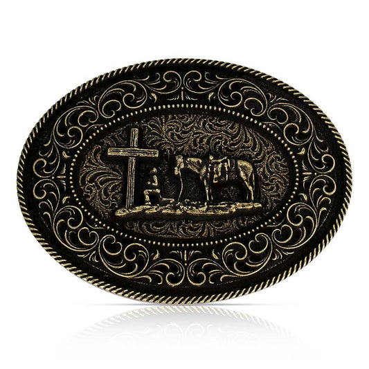 Montana Silversmiths Faith in Him Christian Cowboy Buckle