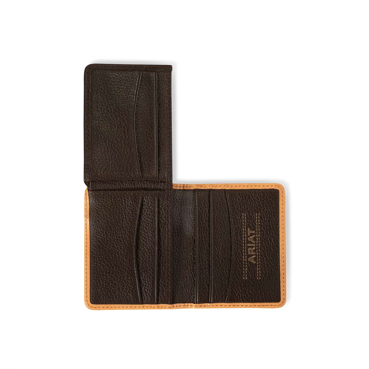 Ariat Bifold Calf Hair Basket Weave Natural
