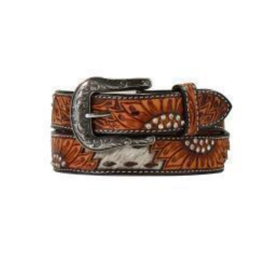 Women's Angel Ranch Sunflower Belt w/ Calf hair