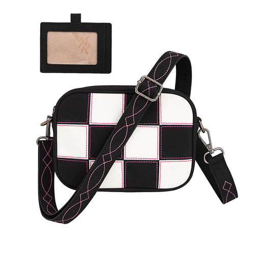 Angel Ranch Sadie Style Belt Bag Black and White