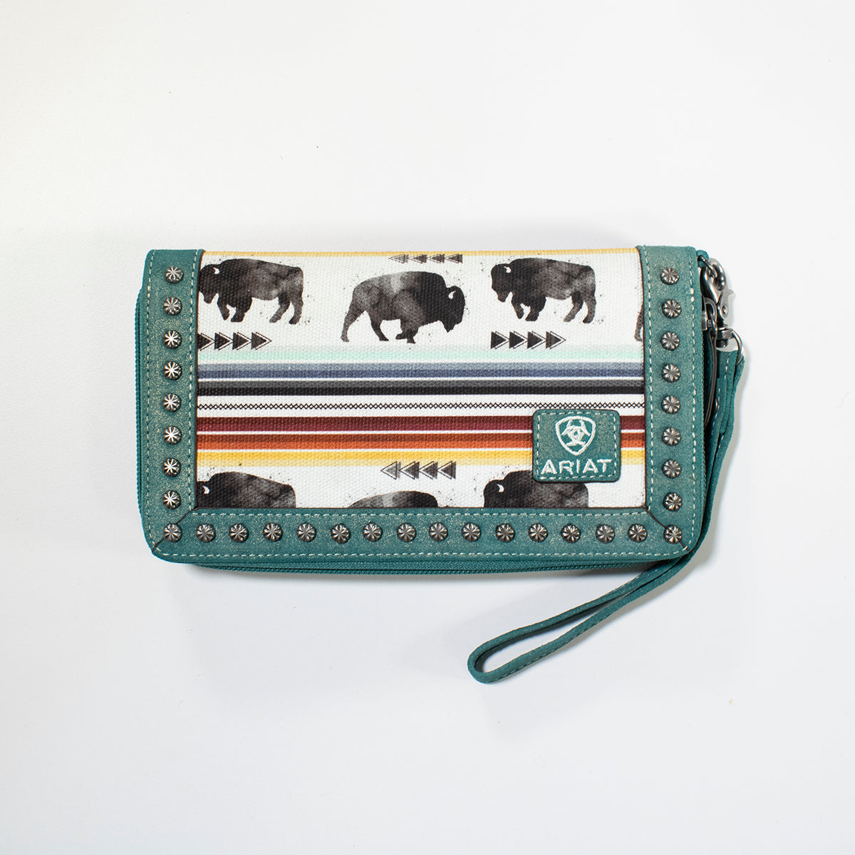 ARIAT BUFFALO PRINT CLUTCH WALLET