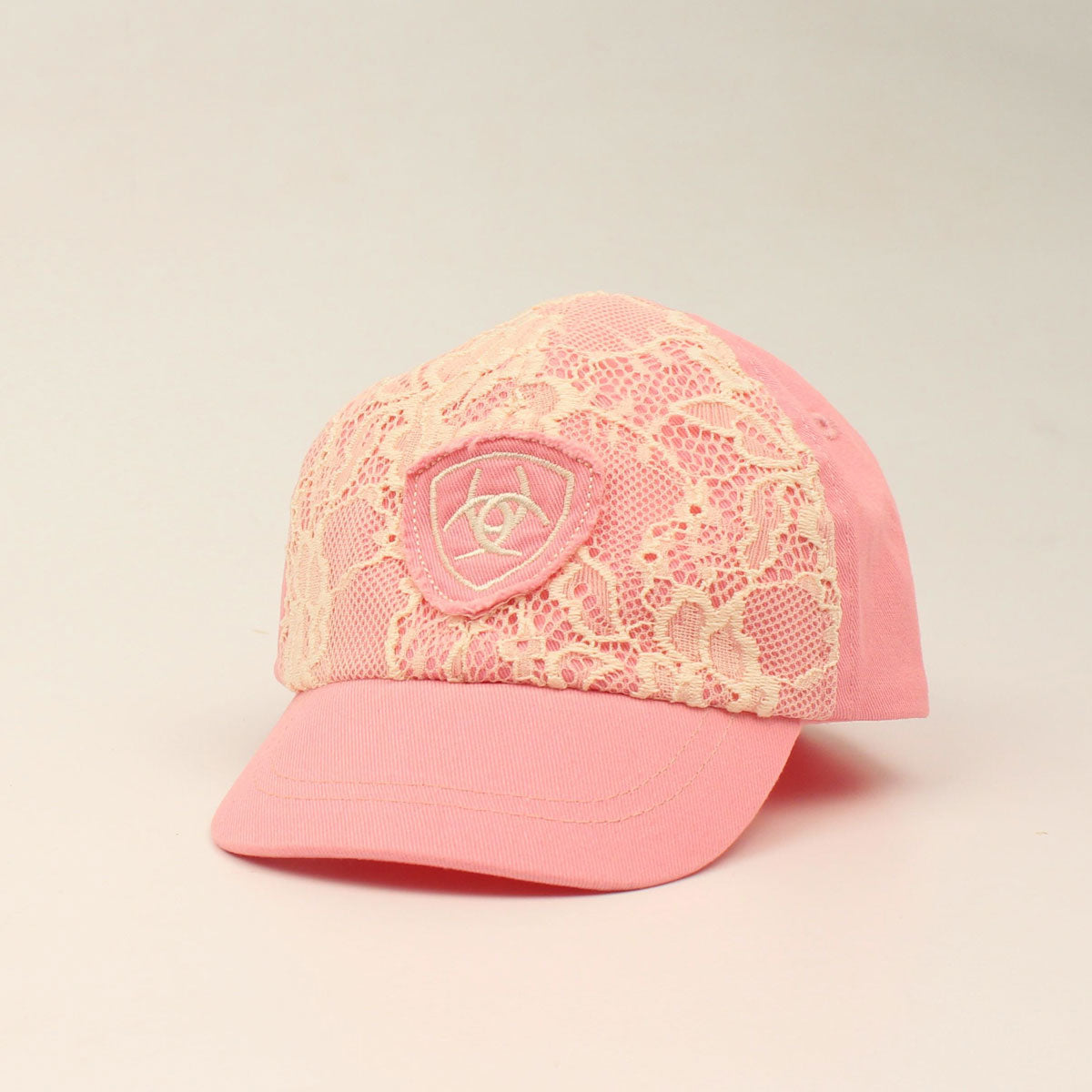 Infant Ariat Girls Pink & Lace Ball Cap