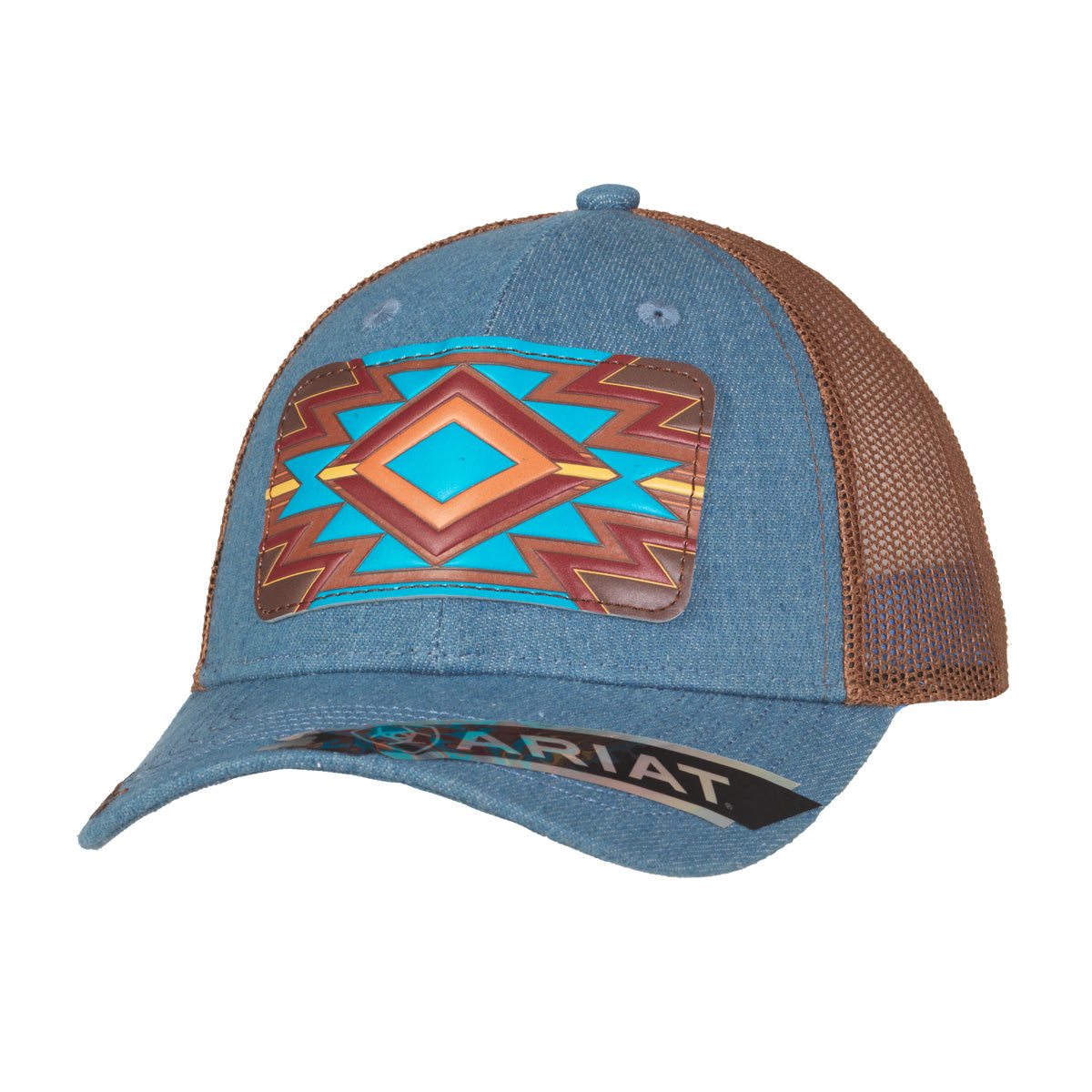 Women's Ariat Denim Hat w/ Aztec Design Patch