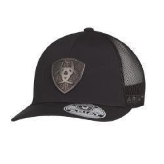 Men's Black Ariat Shield Logo Cap