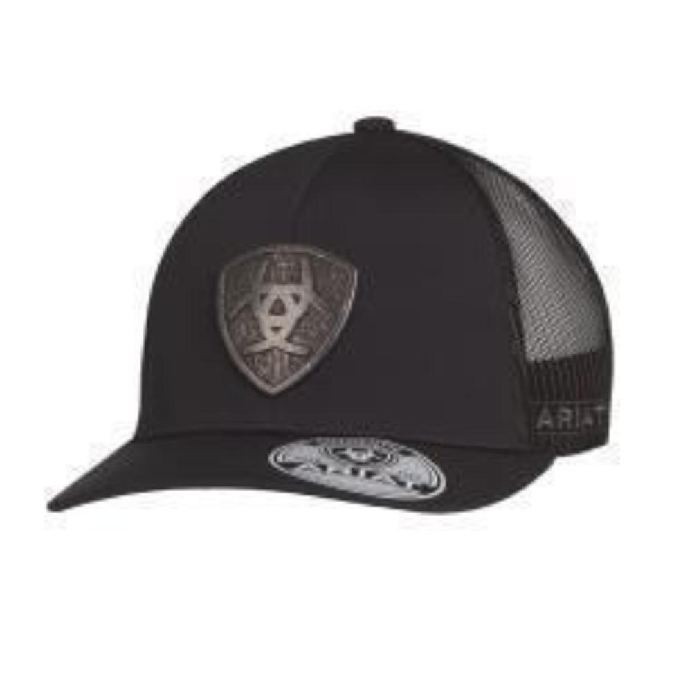 Men's Black Ariat Shield Logo Cap