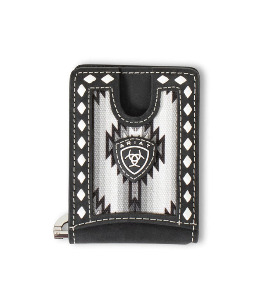 Ariat Black & White Southwest Money Clip