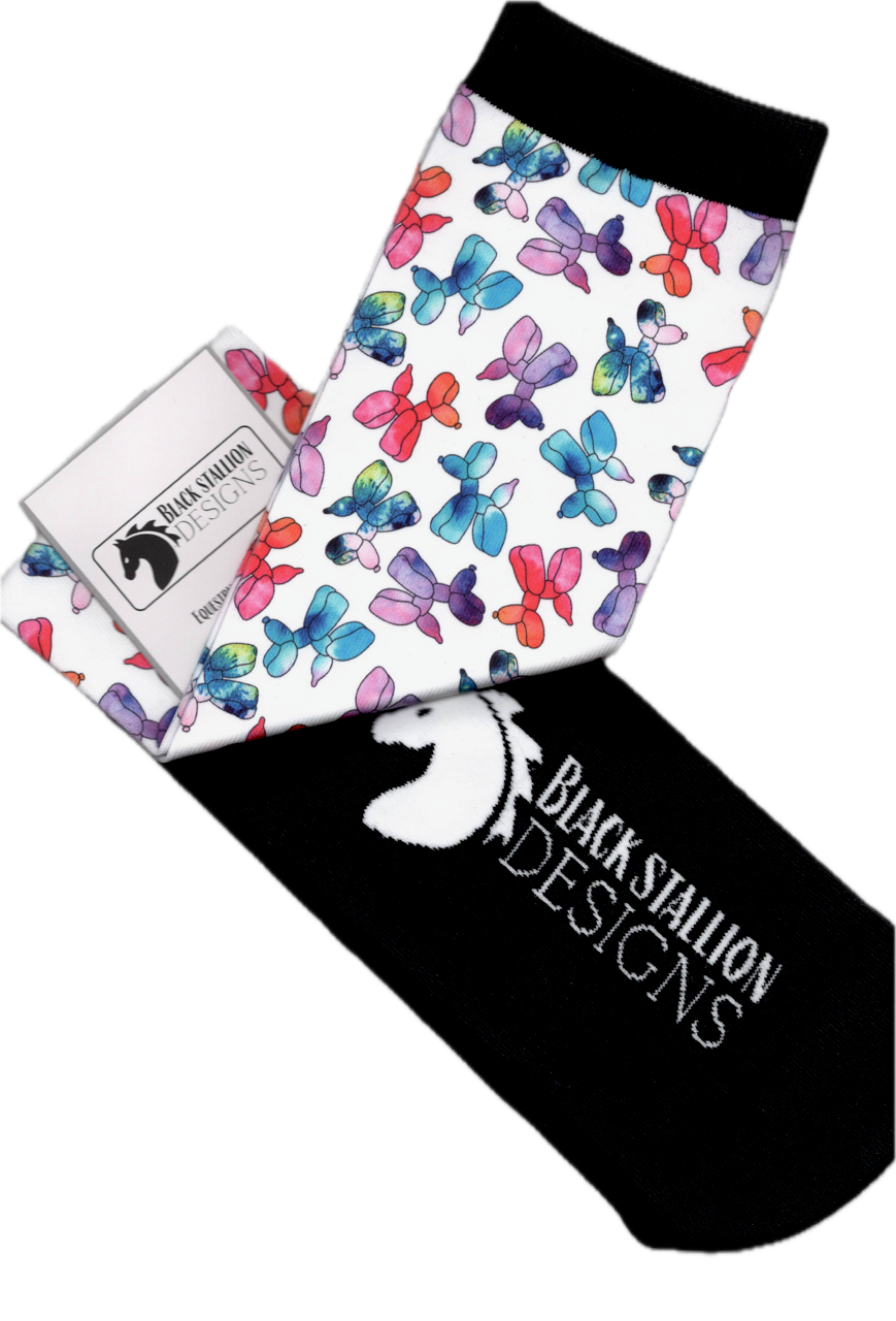 Ladies Equestrian Boot Socks - Black Stallion Designs