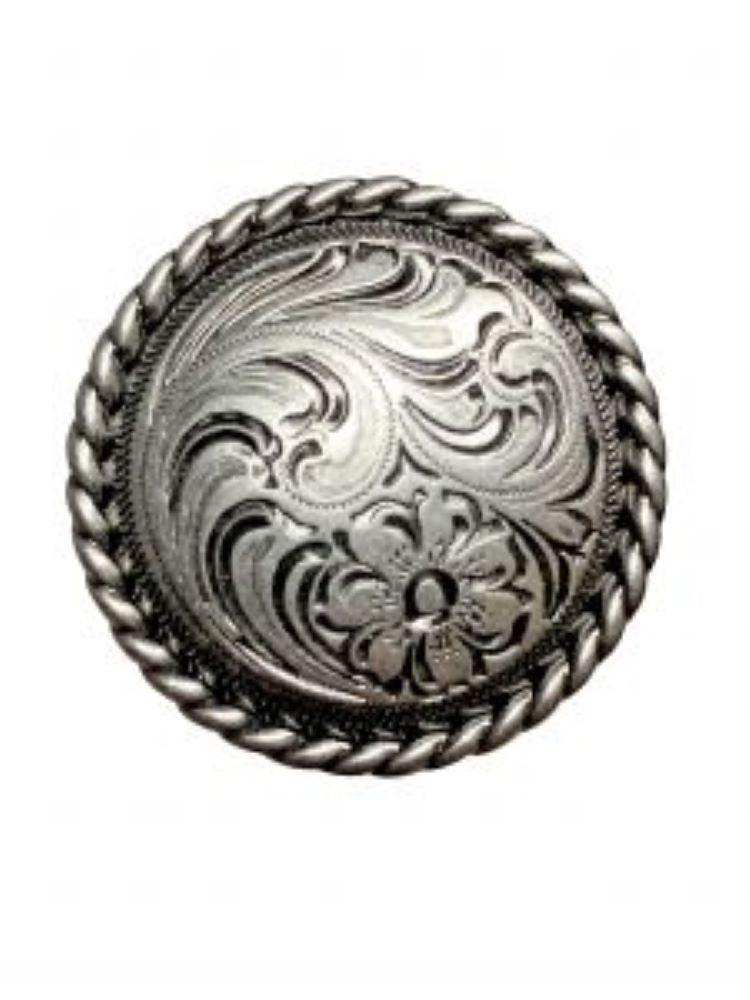 Silver Engraved Concho w/ Screw