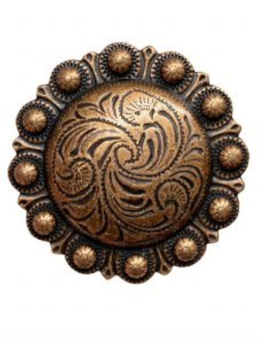 Copper Engraved Concho w/ Screw