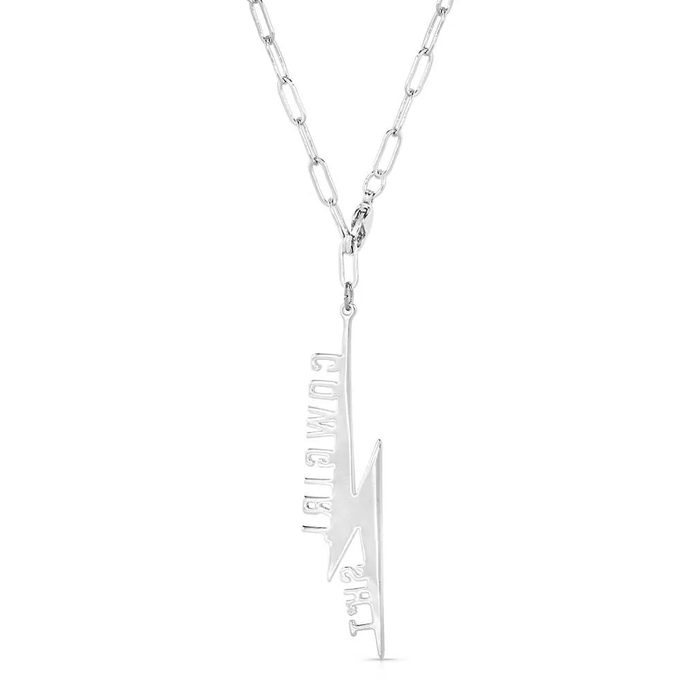 Montana Silversmiths 'Cowgirl Sh*t' Lightning Bolt Necklace