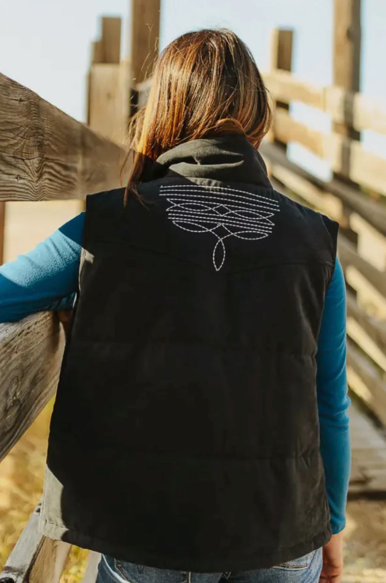 Lucky & Blessed Aztec Lined Boot Stich Vest