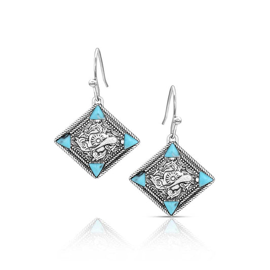 Montana Silversmiths Bluebell Charm Turquoise Earrings
