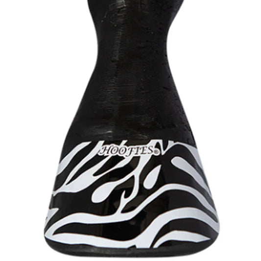 Set of 4 White Black Zebra Print Hoofies