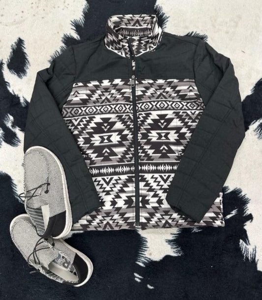 Men's Softshell Quilted Aztec Jacket