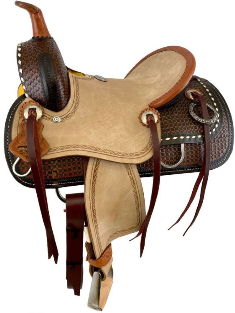 12" Double T Hard Seat Roping Style Saddle