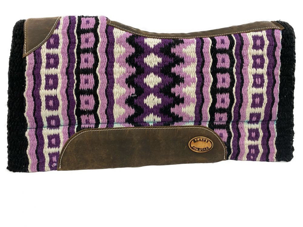 28" x 30" Klassy Cowgirl Purple Barrel Style Memory Felt Saddle Pad