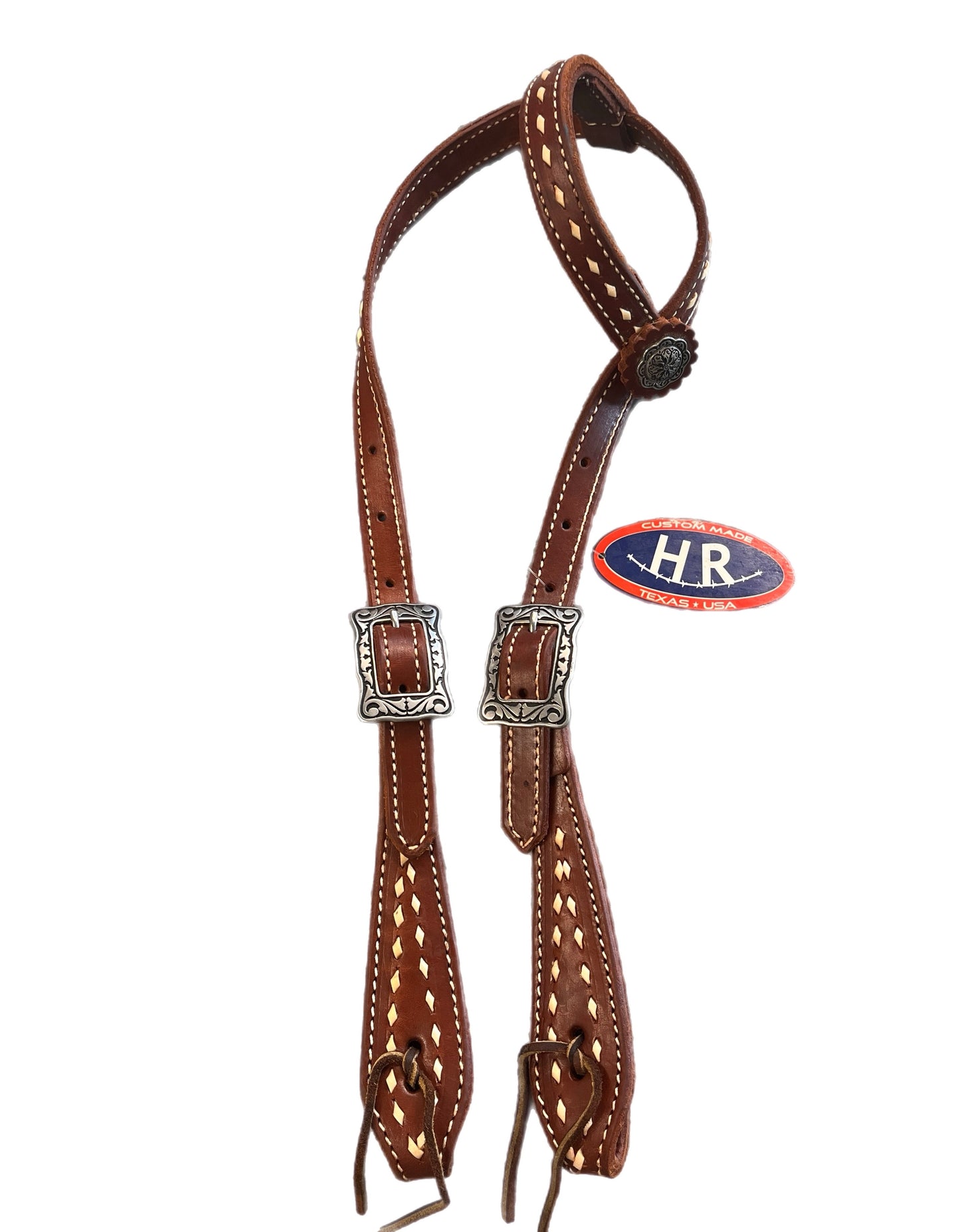HR Saddlery Single Ear Buckstitch Headstall