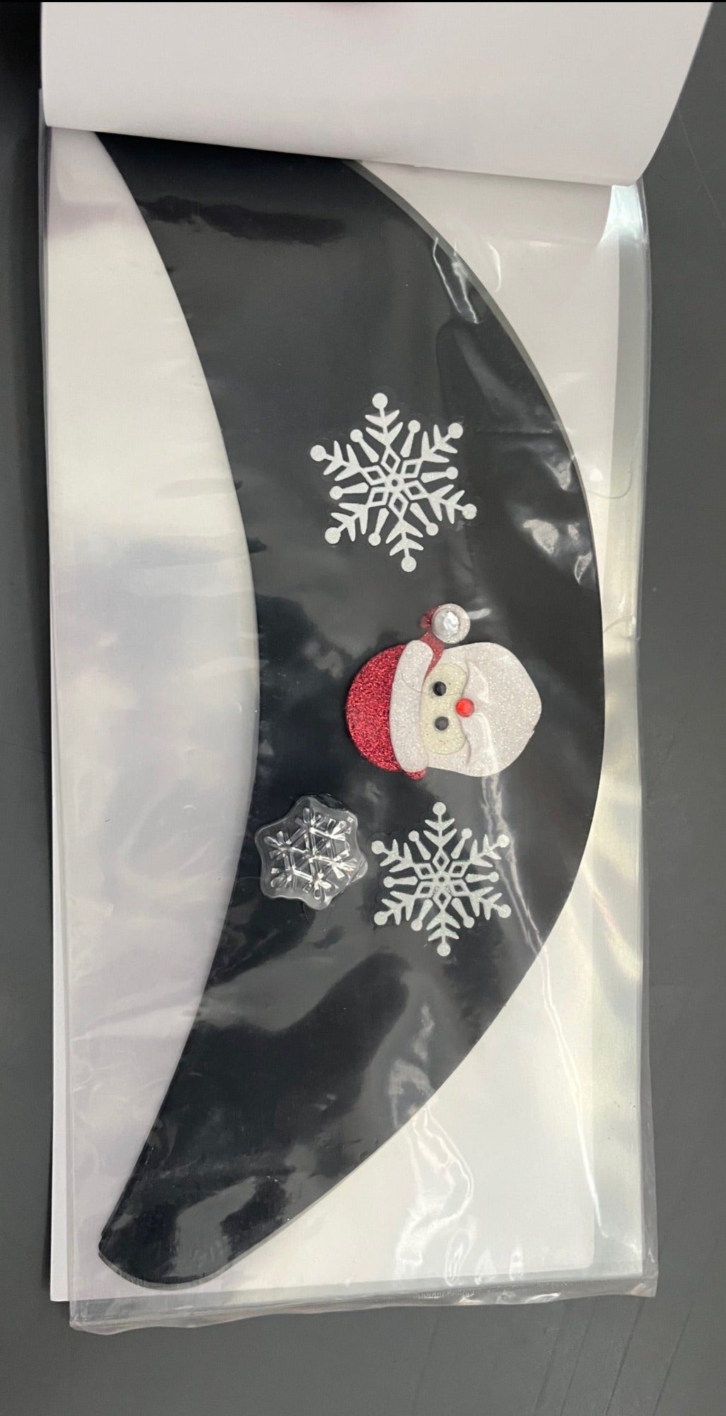 Set of 4 Black Hoofies w/ 3D Santa Claus