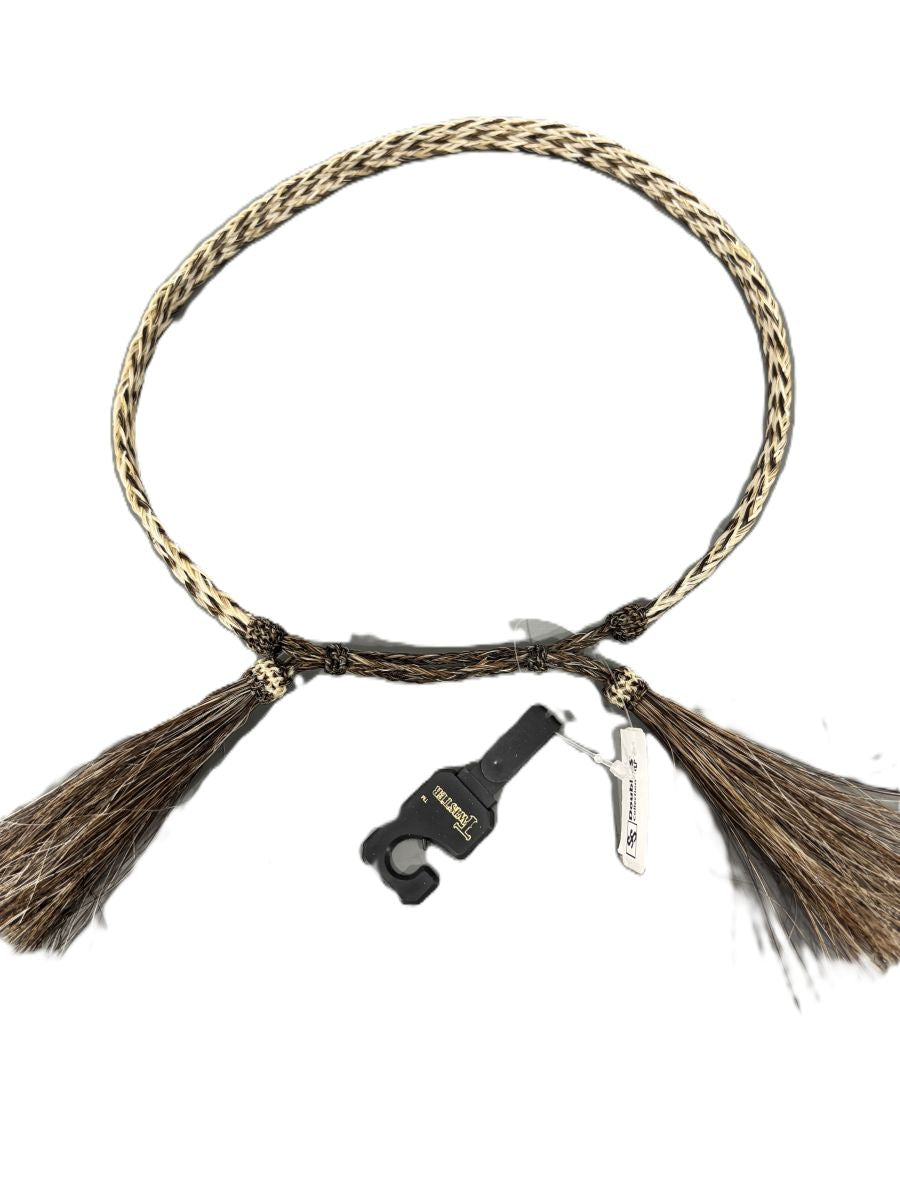 Twister Three strand NATURAL HORSE HAIR HAT BAND