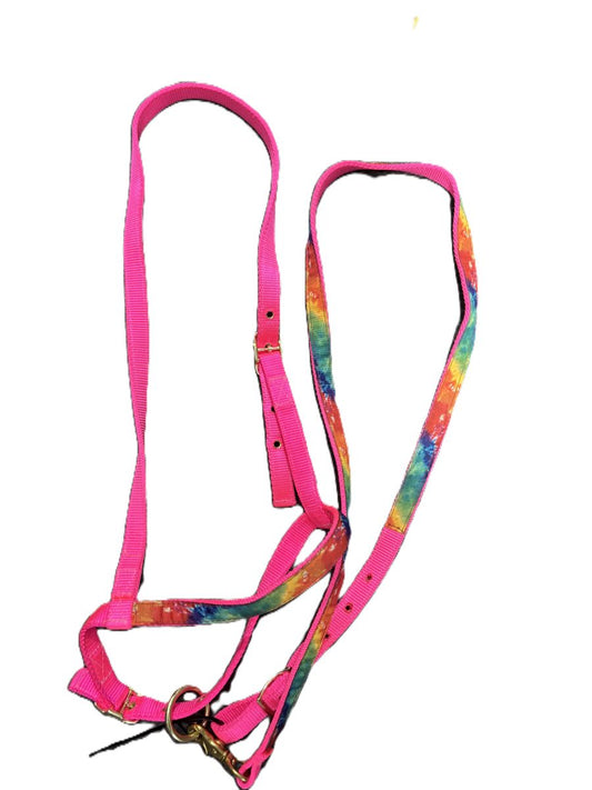 Ronmar Noseband Tiedown Black Pink Tie Dye Cob/Arab Sz