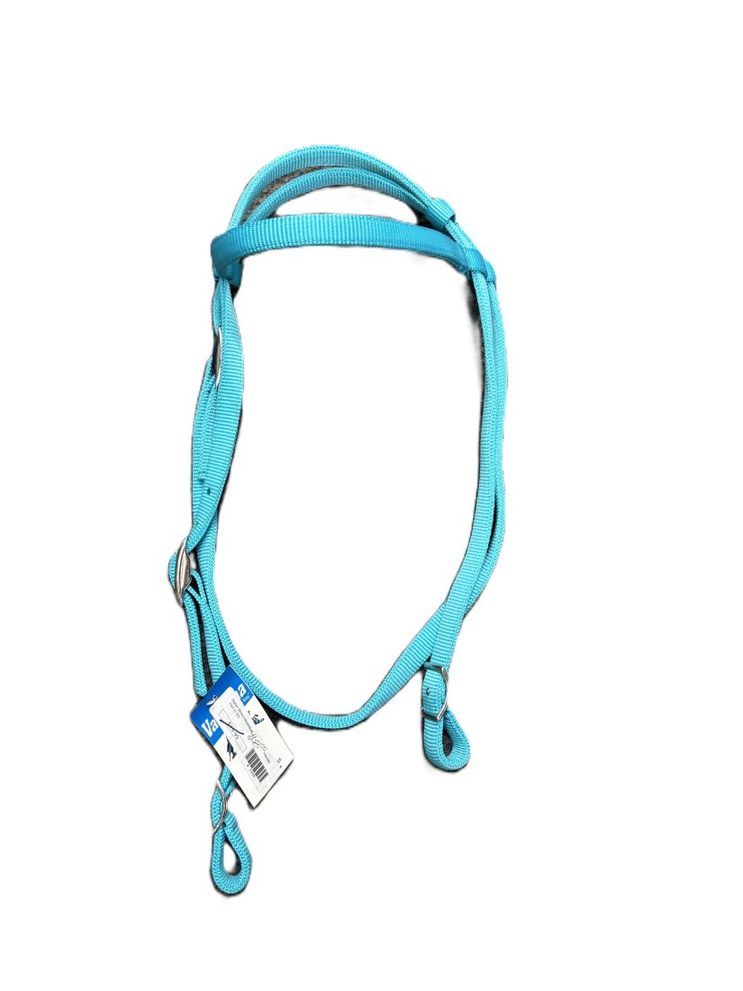 Valhoma Nylon Turquoise Headstall Horse Size