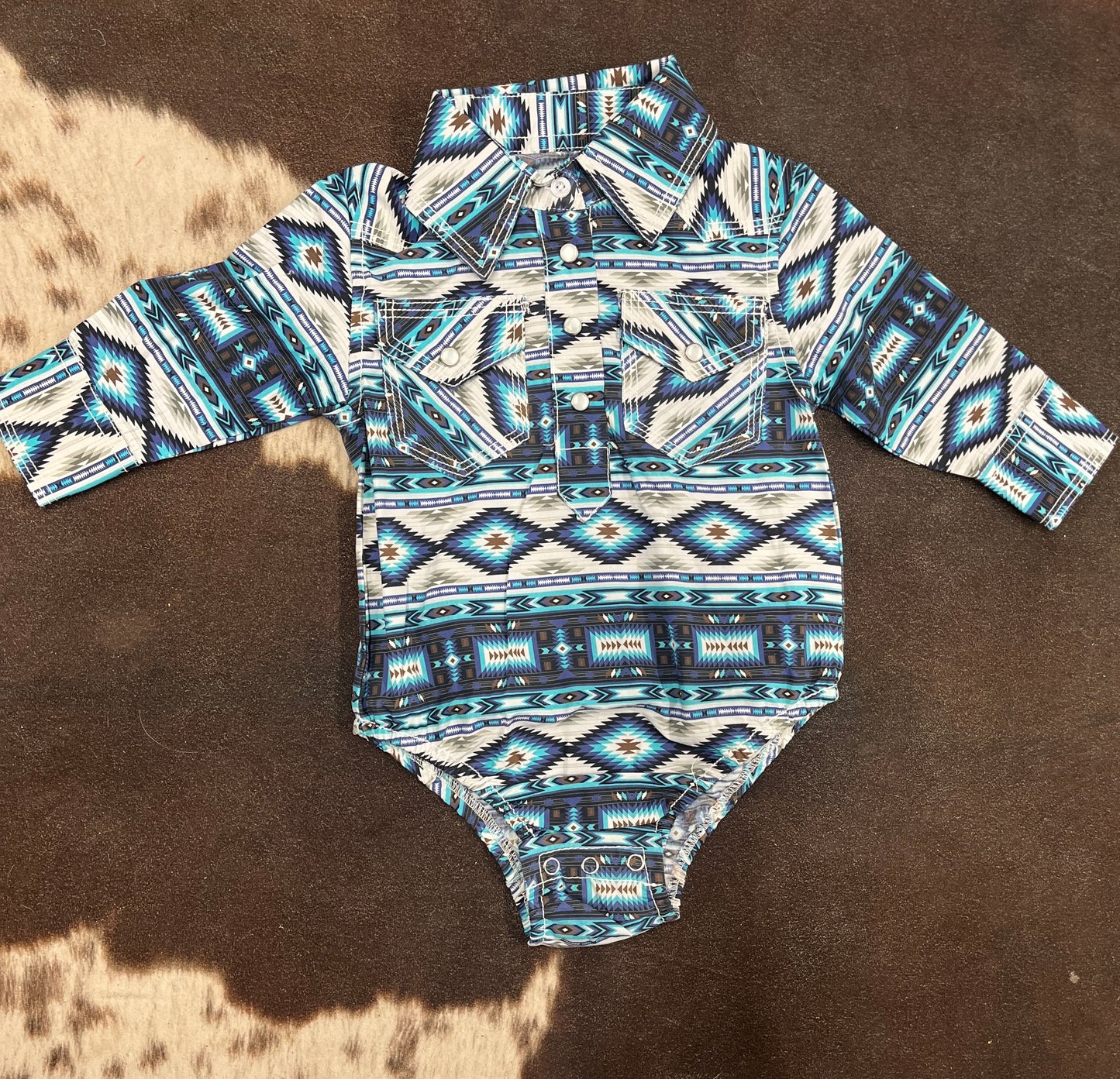 MontanaCo Infant Boy's Western Print Onesie