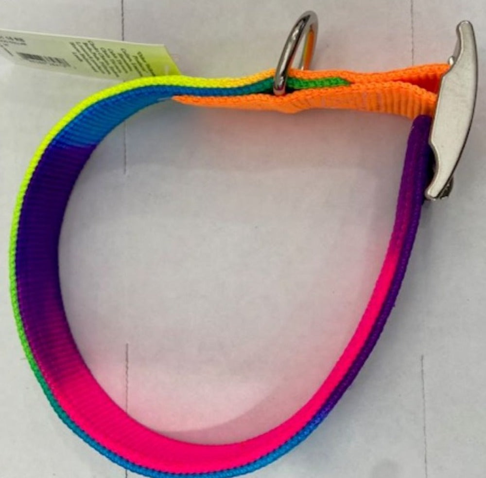 Valhoma Rainbow Nylon Dog Collar