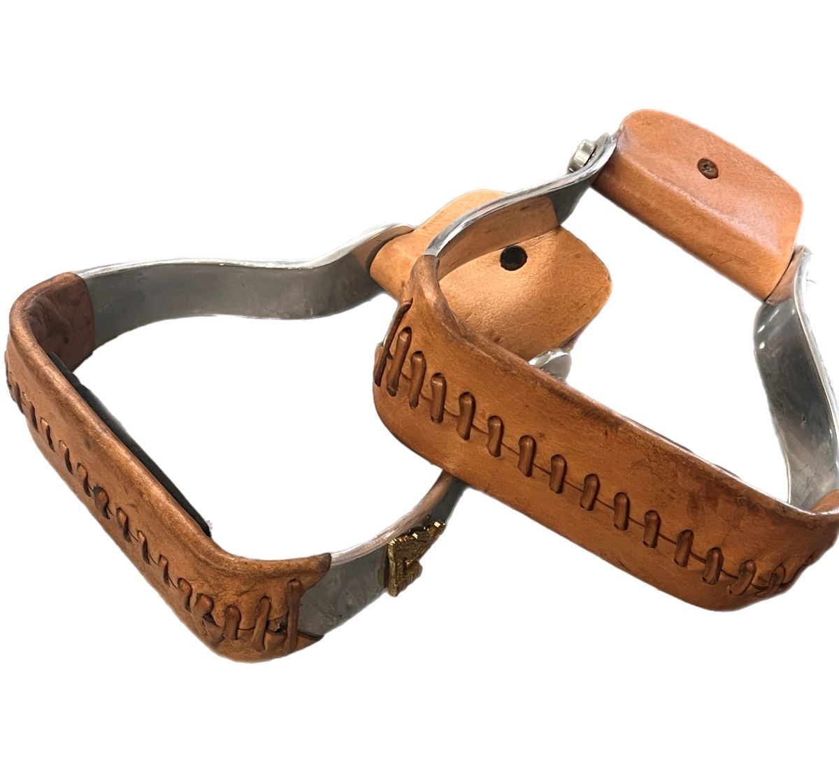 Aluminum Stirrups w/ Gold Barrel Racer Emblem
