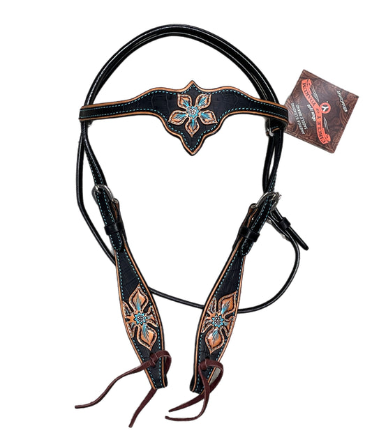 Circle Y Black Star Headstall