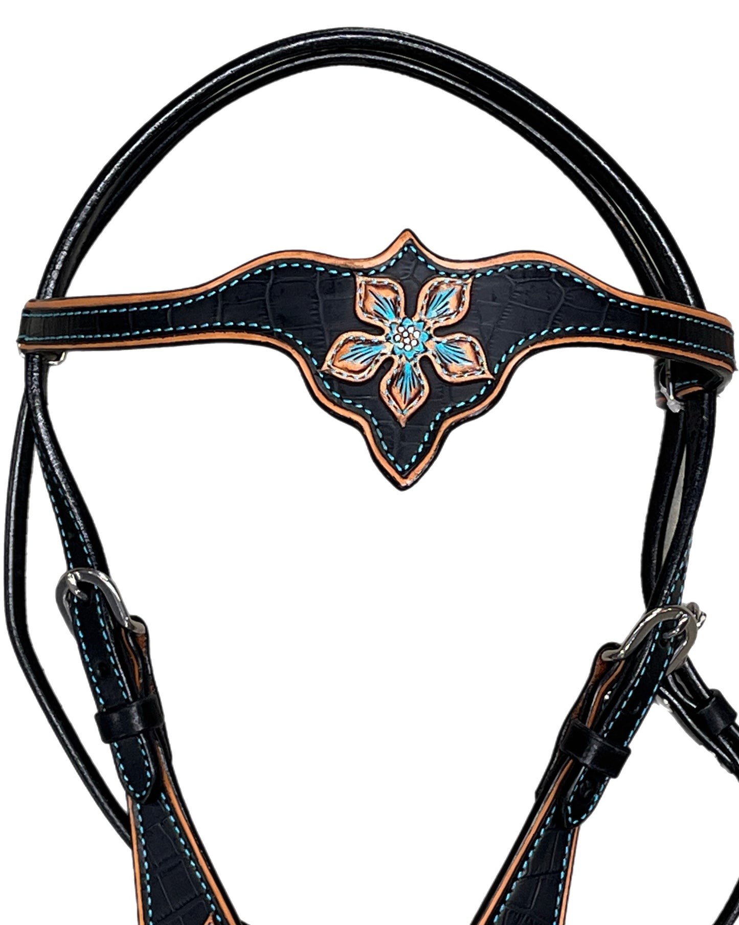 Circle Y Black Star Headstall