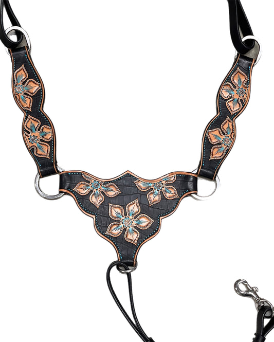 Circle Y Black Star Gladiator-Style Breast Collar