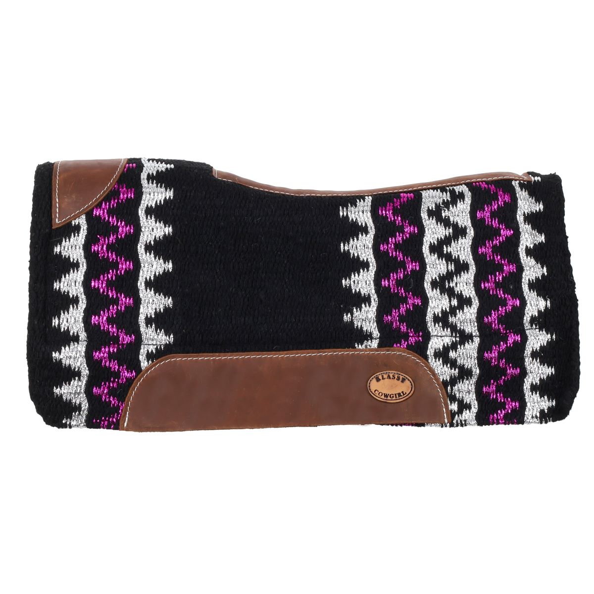 Klassy Cowgirl 28x30" Purple Contoured Wool Top Felt Bottom Saddle Pad