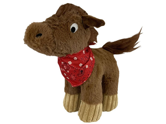 Western Plush Squeaky Horse Dog Toy