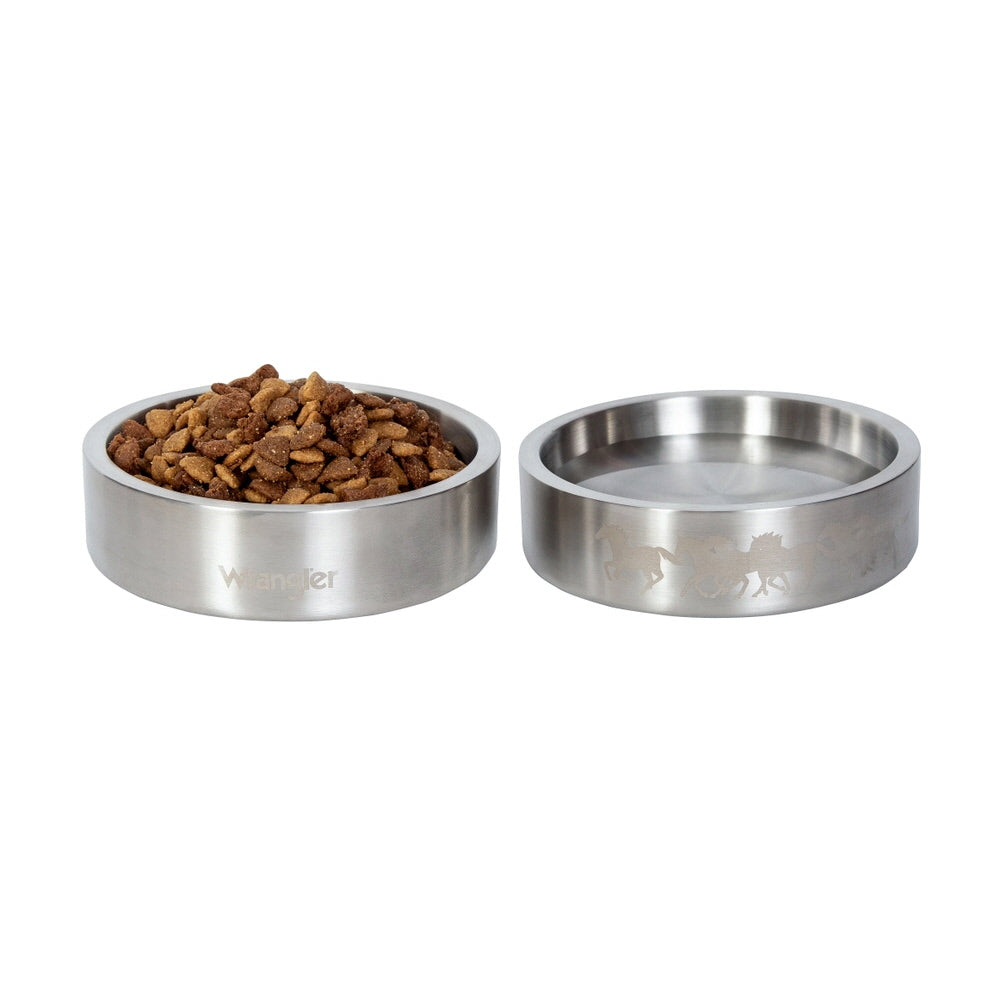 Wrangler Double Walled Stainless Steel Dog Bowl