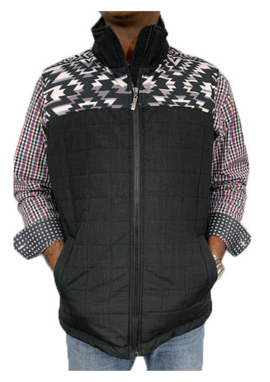 Men's Montana Co Black Aztec Puff Vest