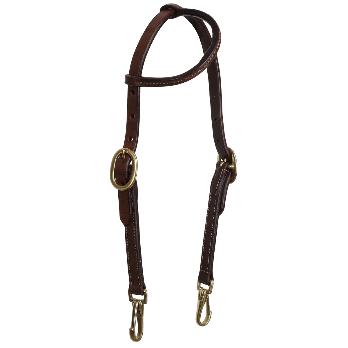 Argentina Leather 1 Ear Headstall w/ Snaps - Lg Pony