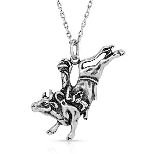 Montana Silversmiths Bull Rider Pendant Necklace