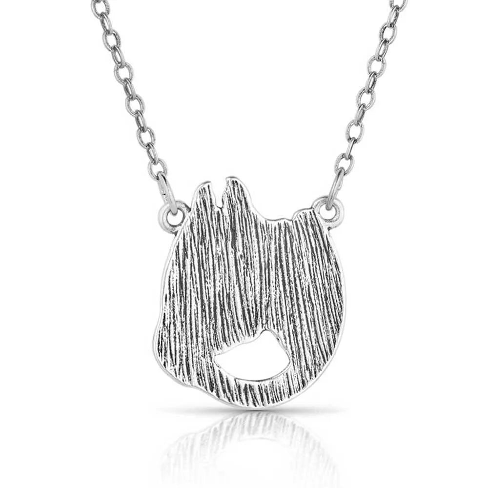 Montana Silversmiths Lucky Horse Head Pendant Necklace