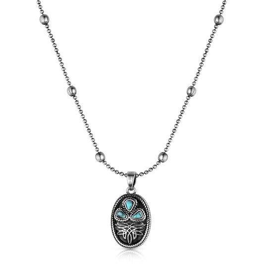 Montana Silversmiths Boot Stitch Turquoise Necklace