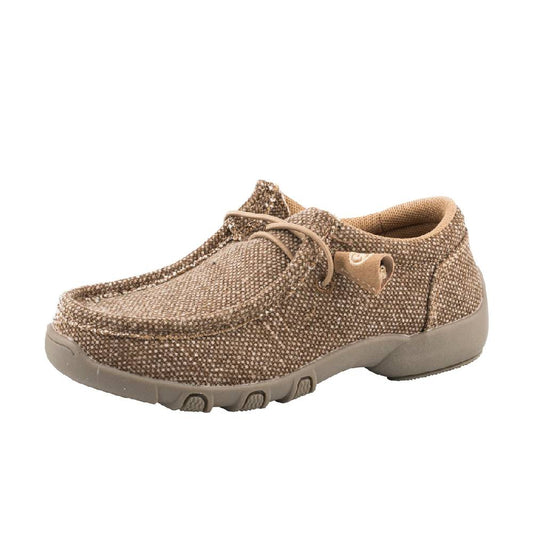 Roper Youth Tan Canvas Chillin' Driving Moc