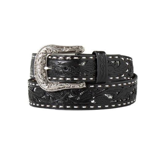 Nocona Ladies Black Overlay Belt