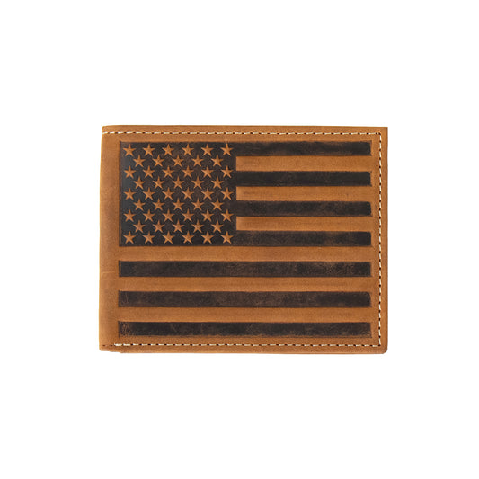 Nocona Bifold Embossed American Flag Wallet
