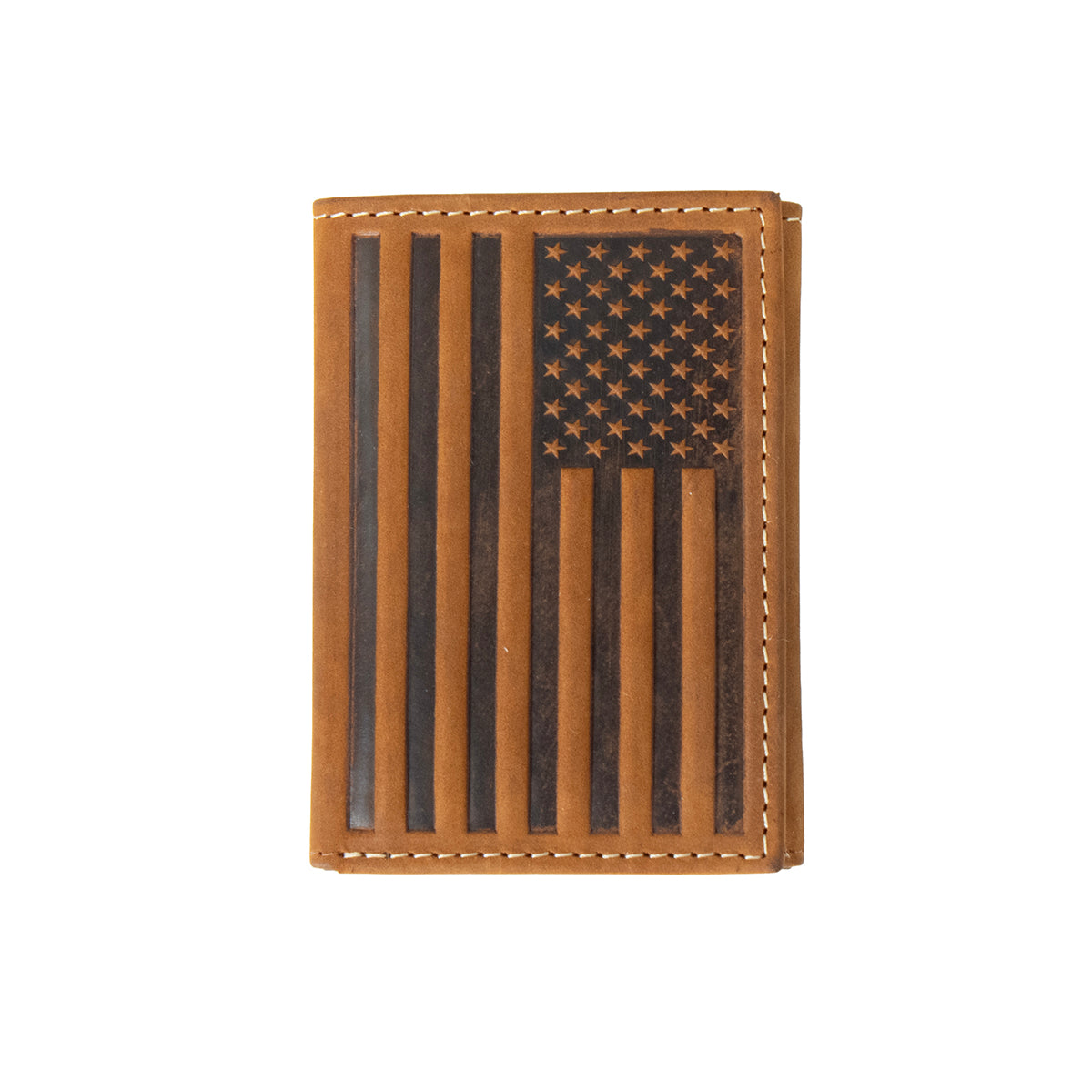 Men's Nocona Trifold Embossed American Flag Wallet