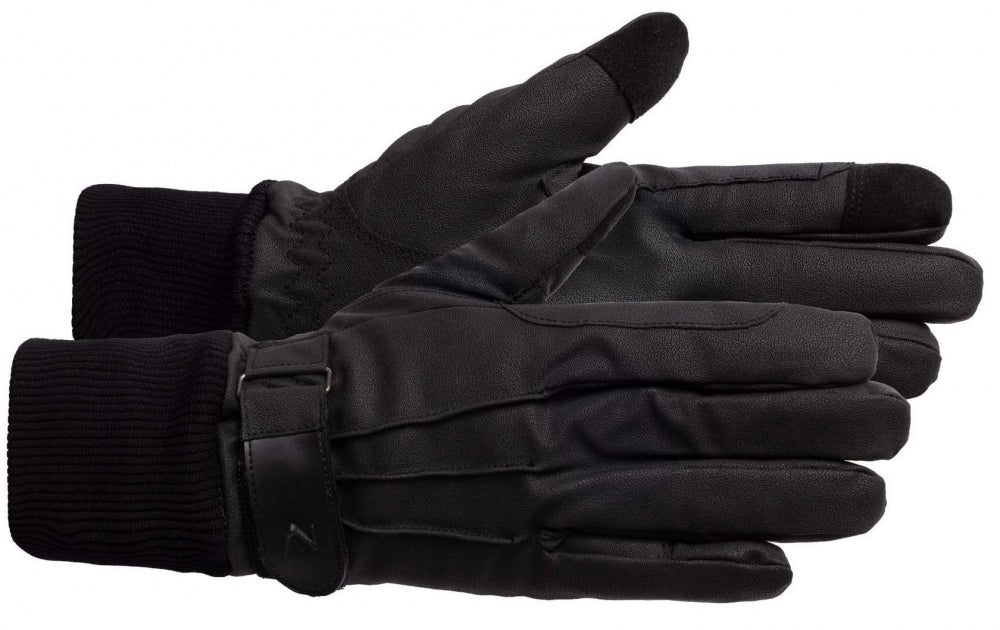 Horze Adult Black Winter Riding Gloves w/ Adjustable Strap